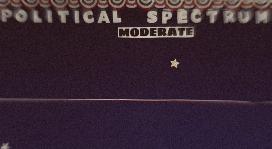 The+moderate+stretch+of+the+political+spectrum+used+by+government+students+is+completely+vacant.