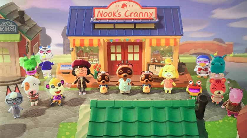 All members of the island are shown here celebrating the opening of the new and improved store.
