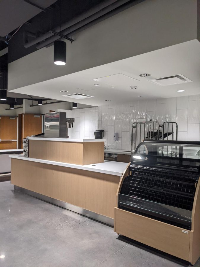 Located in South Commons, the Cardinal Cafe features a kitchen, coffee machine, and a bakery display. It is a new Youth Apprenticeship opportunity for students interested in the culinary industry, and those who volunteer to operate can earn academic credit and be paid for their work during the school day.