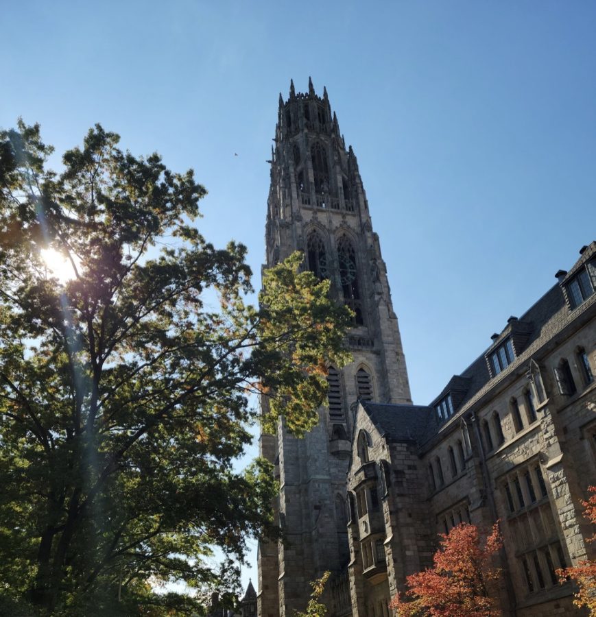Yale University is the 5th most selective school in the US, with an acceptance rate of 5.3%. (Pictured: Harkness Tower at Yale, an icon of New Haven, Connecticut.)
