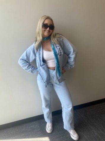 Middleton High School Senior Lainie Laszewski, dressed up in 2000s style for this years senior dress-up week, is excited for the end of the school year.