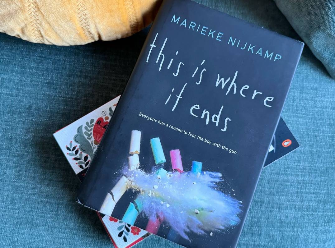 This Is Where It Ends by Marieke Nijkamp follows four students over the course of 54 minutes when a school shooter enters their fictional Alabama high school.