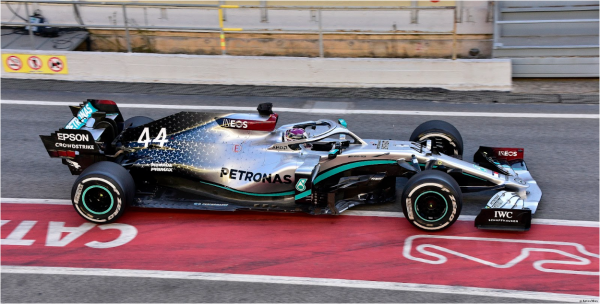 Lewis Hamilton during 2020 Pre-Season testing at the Circuit de Barcelona. 
