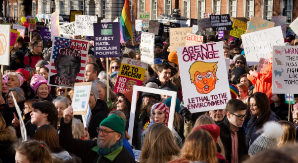 Londoners protest against Trump in 2019.