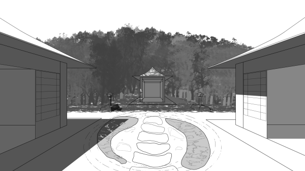 This piece represents to Noah summer afternoons in the sunlight. It is heavily inspired by his exposure to Asian architecture and culture. This piece was made in his Animation 2 class.