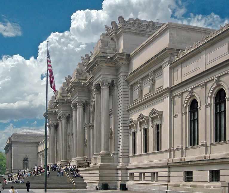 Fifth Avenue entrance facade of the Metropolitan Museum of Art, NYC