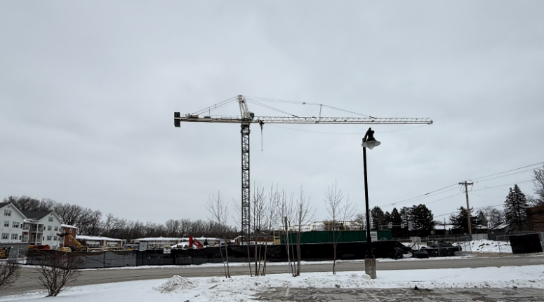 Construction underway on new apartments in Middleton, WI.