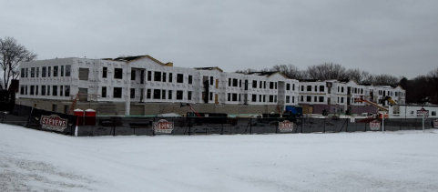 Construction underway on new apartments in Middleton, WI. 